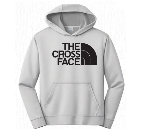 The Cross Face - Grey Dry Fit Hoodie