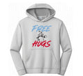 Free Hugs - Grey Dry Fit Hoodie