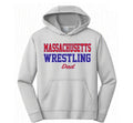 Massachusetts Wrestling - Dad - Grey Dry Fit Hoodie