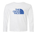 Cross Face - Blue - Grey Dry Fit Long Sleeve Shirt