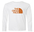 Cross Face - Orange - Grey Dry Fit Long Sleeve Shirt