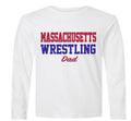 Massachusetts Wrestling Dad - Grey Dry Fit Long Sleeve Shirt