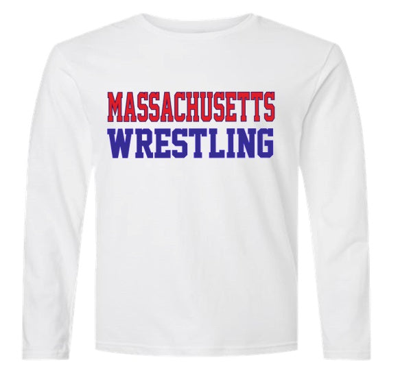 Massachusetts Wrestling - Grey Dry Fit Long Sleeve Shirt