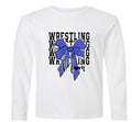 Wrestling Mom - Blue - Grey Dry Fit Long Sleeve Shirt