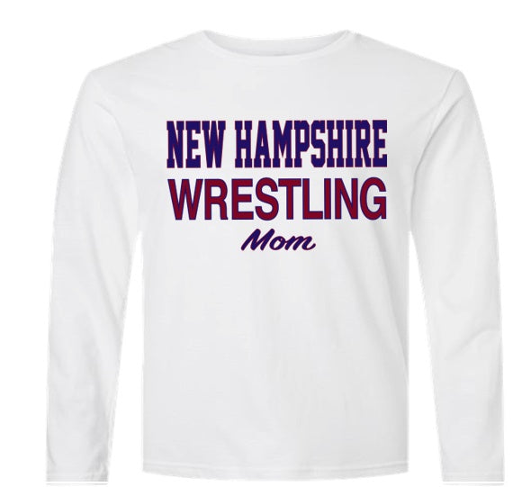 New Hampshire Wrestling Mom - Grey Dry Fit Long Sleeve Shirt