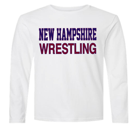 New Hampshire Wrestling - Grey Dry Fit Long Sleeve Shirt