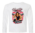 Like a Girl Wrestling - Grey Dry Fit Long Sleeve Shirt