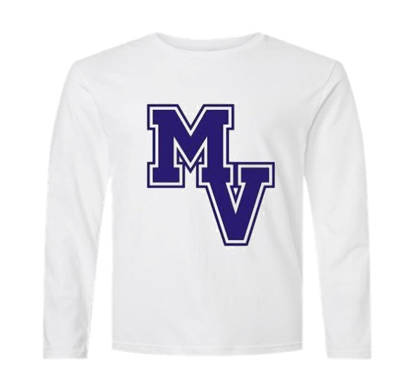 MV Long Sleeve Dry Fit Shirt - Silver with MV
