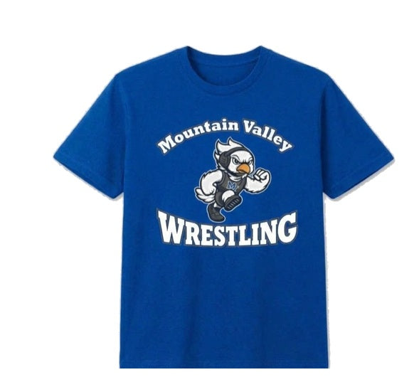 MV Short Sleeve Cotton T-Shirt - Blue with Logo
