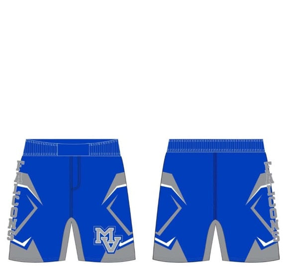 MV Fight Shorts - Blue & Silver
