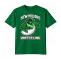 Green Short Sleeve Cotton T-Shirt - New Milford Wrestling