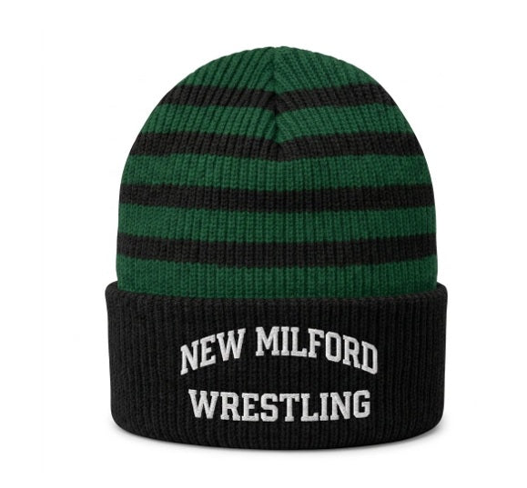 Black & Green Beanie - New Milford Wrestling