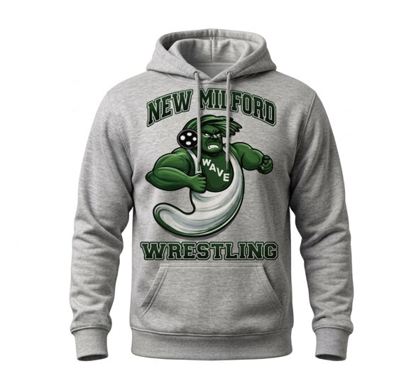 Grey Hoodie - New Milford Wrestling