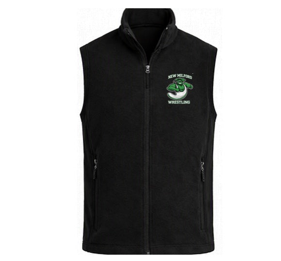 Black Vest - Embroidered New Milford Wrestling