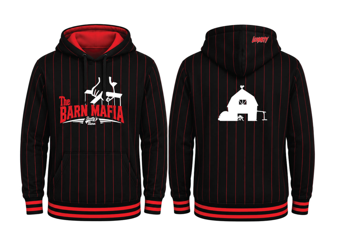 Barn Mafia Sublimated Red Hooded Sweatshirt