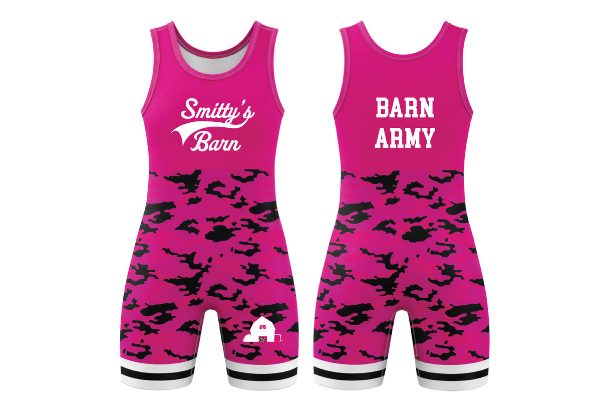 *Girl's Cut - Smitty's Pink Camo Singlet